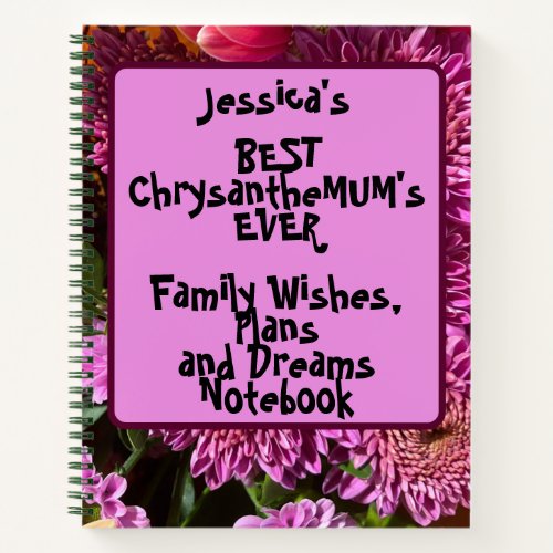 Funny Custom Wishes Plans and Dreams Spiral  Notebook