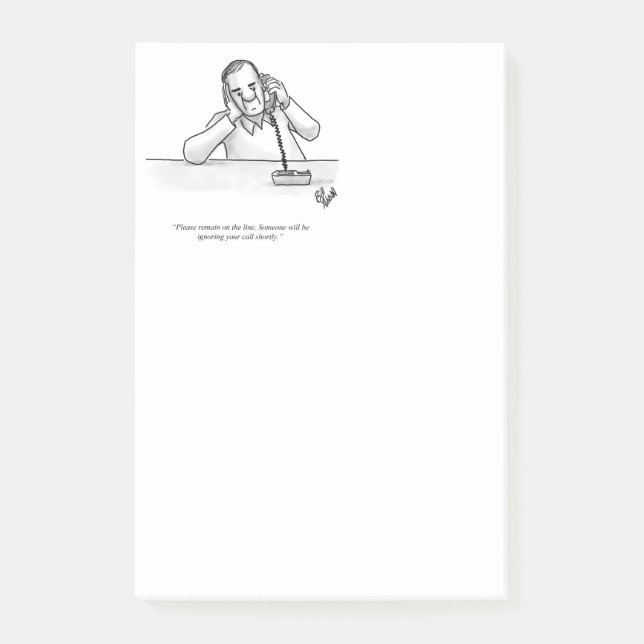 Funny Customer Service Humor Post It Notes (Front)