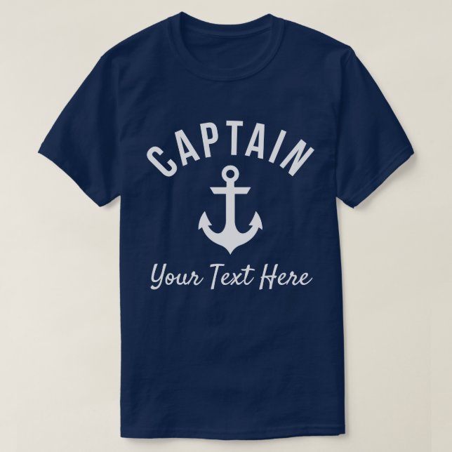 Funny Customizable Boat Captain's Shirt (Design Front)