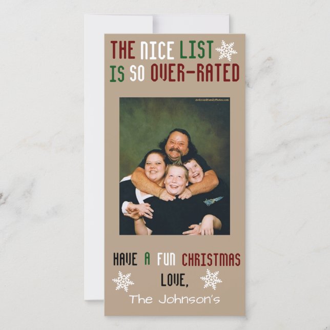 Funny Customizable Christmas Holiday Card (Front)