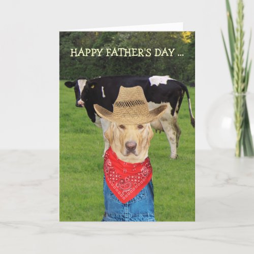 Funny Customizable Fathers Day for Farmer Card