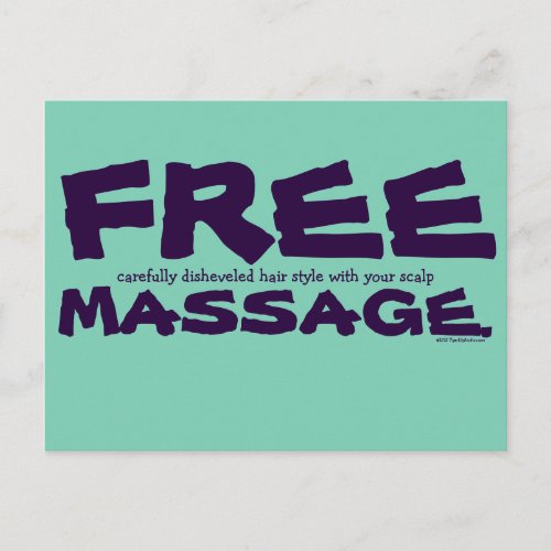 Funny CUSTOMIZABLE Free Hair Style with Massage Postcard