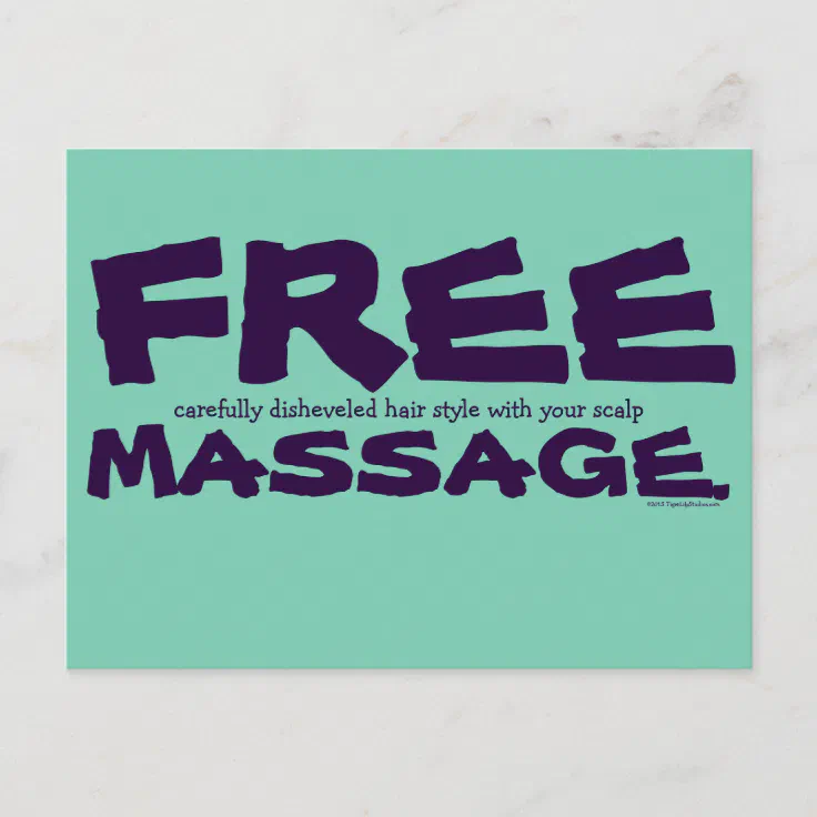 Funny CUSTOMIZABLE Free Hair Style with Massage Postcard | Zazzle