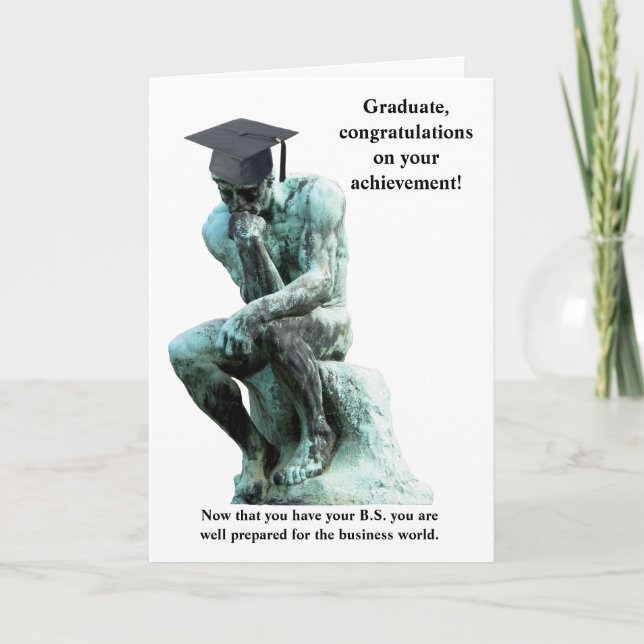 Funny Customizable Graduation Card (Front)