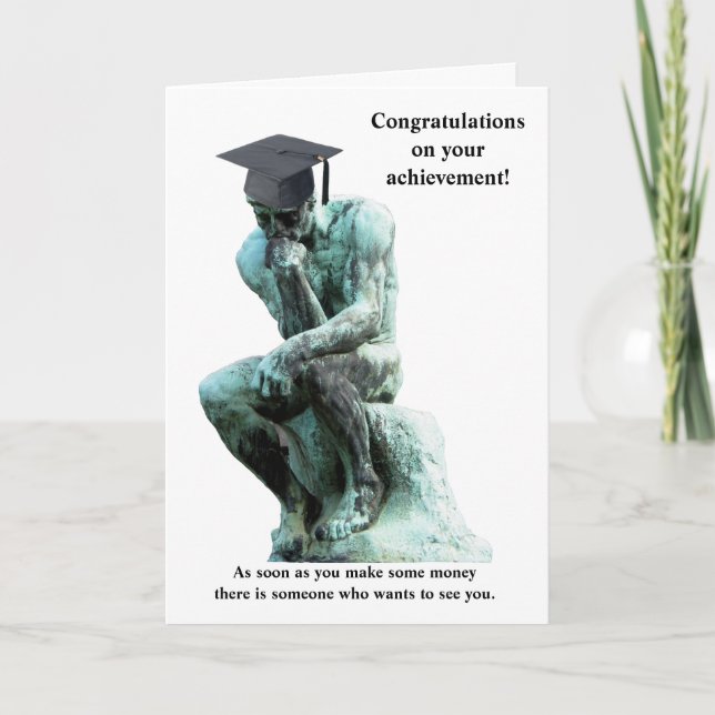Funny Customizable Graduation Card (Front)