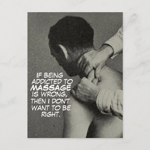 Funny CUSTOMIZABLE Old Timey Vintage Massage Photo Postcard