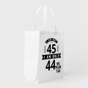 Funny Customizable Plus Tax Reusable Grocery Bag