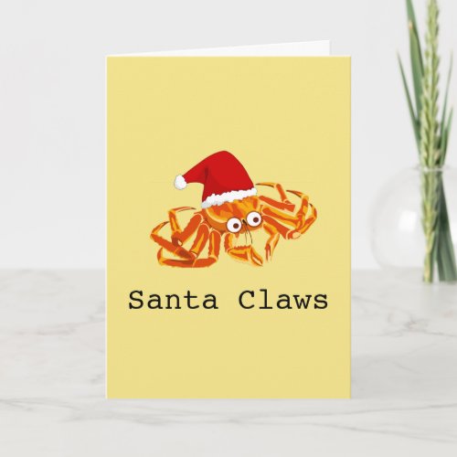 Funny Customizable Santa Claws christmas Holiday Card