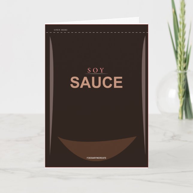 Funny Customizable Soy Sauce Birthday Card (Front)