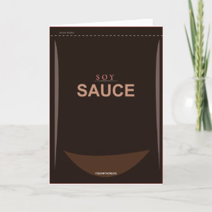 Funny Customizable Soy Sauce Birthday Card