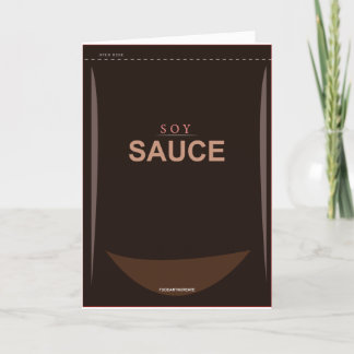 Funny Customizable Soy Sauce Birthday Card