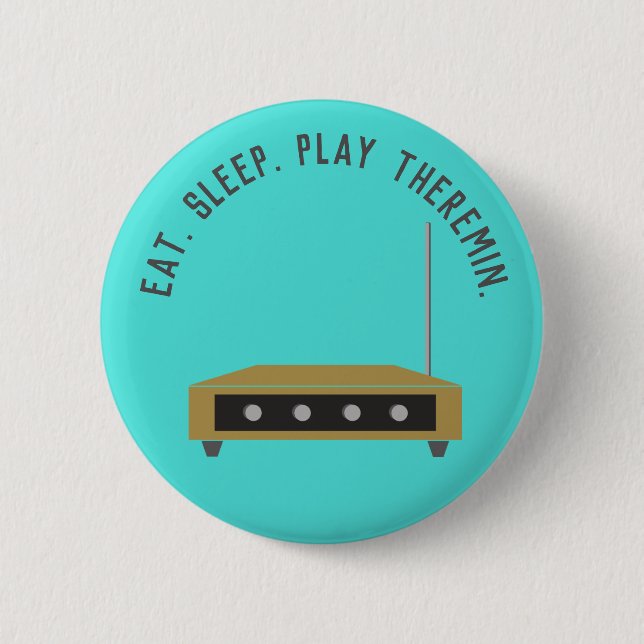 Funny Customizable Theremin Button or Pin (Front)