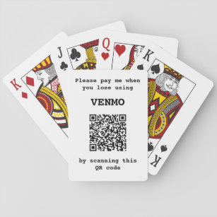 Funny Customizable Three lines text One QR code  Playing Cards