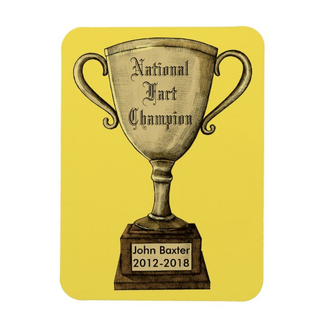 Funny Customizable Trophy Award Magnet (Vertical)