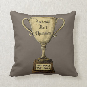 Funny Customizable Trophy Award Throw Pillow