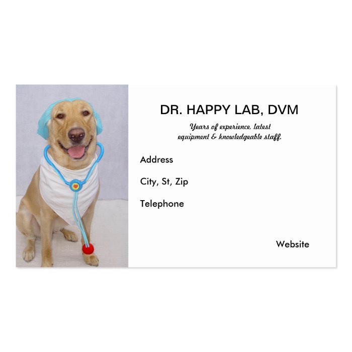 Funny Customizable Veterinarian Business Card