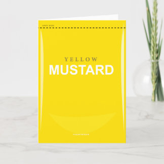Funny Customizable Yellow Mustard Birthday Card