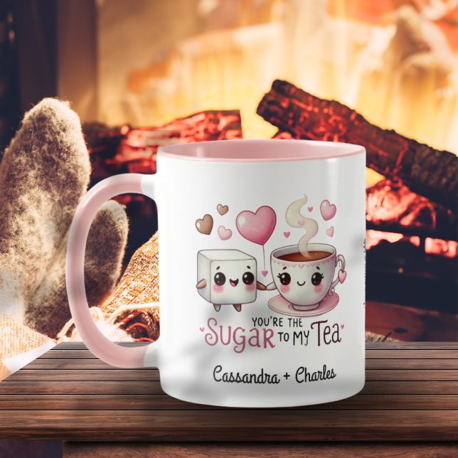 Funny Customized Couple "Sugar to My Tea" Mug (Funny Customized Couple "Sugar to My Tea" Mug)