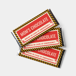 Funny Customized Emergency Chocolate Hershey Bar Favors