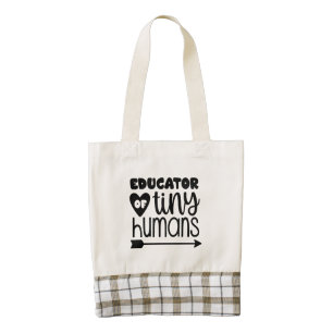 Funny Customized Teacher's Gift Zazzle HEART Tote Bag