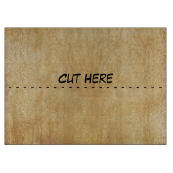 Funny Cut Here Cutting Board by QuoteLife at Zazzle