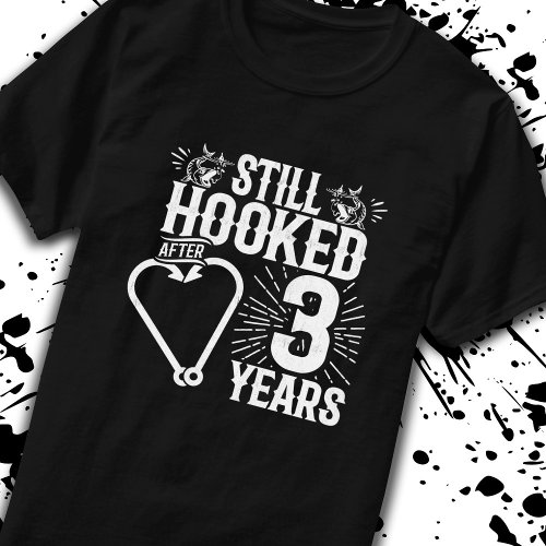 Funny Cute 3rd Anniversary Couples Married 3 Years T_Shirt