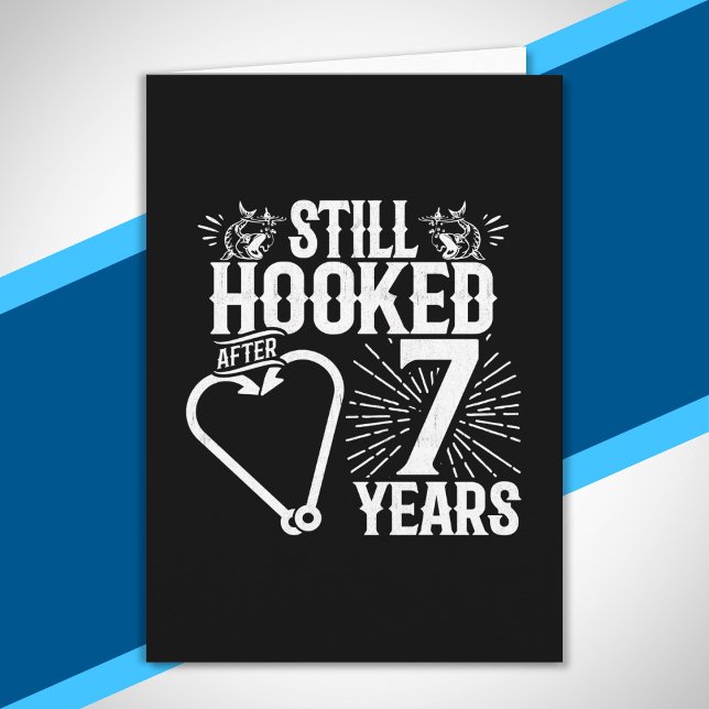 Funny Cute 7th Anniversary Couples Married 7 Years Card (Creator Uploaded)