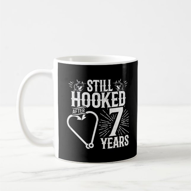 Funny Cute 7th Anniversary Couples Married 7 Years Coffee Mug (Left)