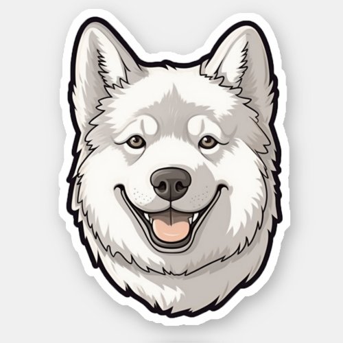 Funny cute adorable akita dog sticker