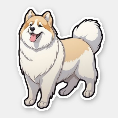 Funny cute adorable akita dog  sticker