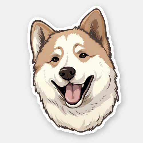 Funny cute adorable akita dog  sticker