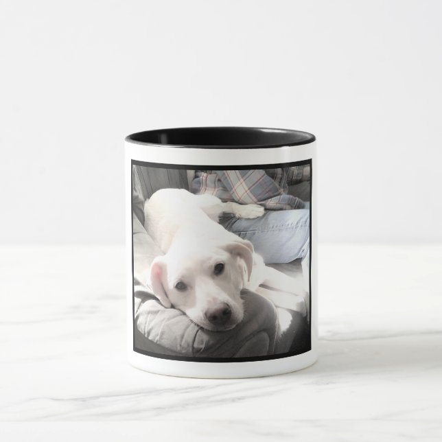Funny Cute Adorable White Dog 60th Birthday Mug (Center)