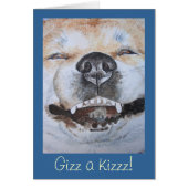 funny cute akita smiling dog (Front)