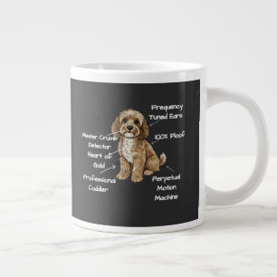 Funny Cute Anatomy of a Cockapoo Dog Lover Giant Coffee Mug