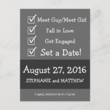 Funny Cute and Unique Checklist Save the Date
