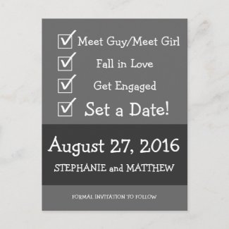 Funny Cute and Unique Checklist Save the Date