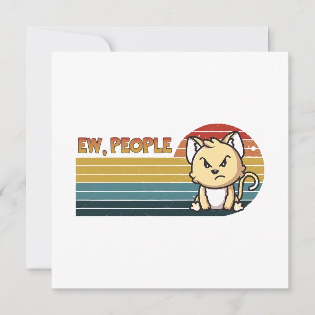 Funny Cute Angry Cat People (Front)