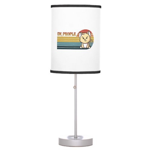 Funny Cute Angry Cat People Table Lamp