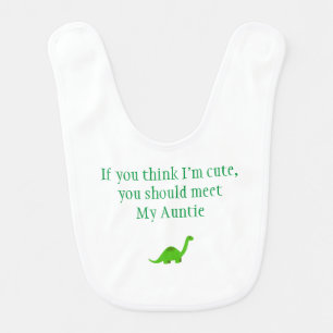 Funny Cute Auntie Baby Bib