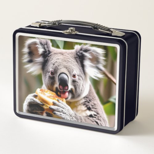 Funny Cute Australian Koala Metal Lunch Box