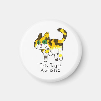 Funny Cute Autistic Dog Comic Magnet