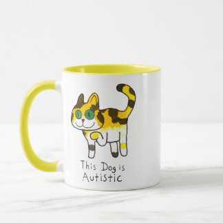Funny Cute Autistic Dog Comic Mug