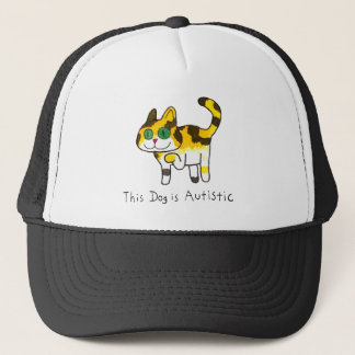 Funny Cute Autistic Dog Comic Trucker Hat