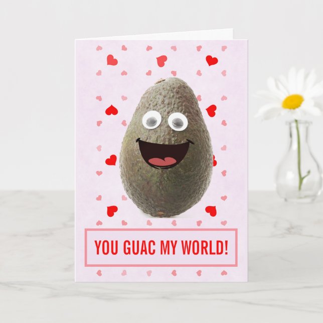 Funny Cute Avocado Birthday Card (Small Plant)