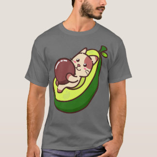 Funny Cute Avocado Cat T-Shirt
