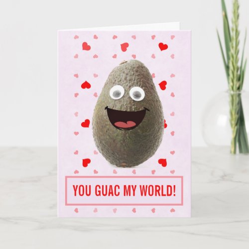 Funny Cute Avocado Valentines Day Card