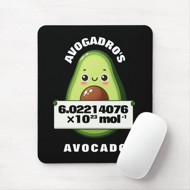 Funny Cute Avogadro's Avocado Mouse Pad (With Mouse)