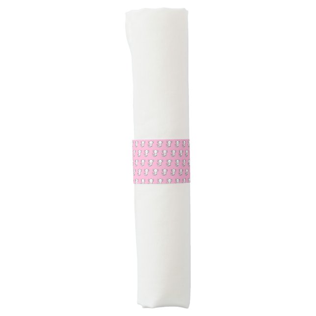 Funny cute Axolotl Squad custom editable pink Napkin Bands (Front)