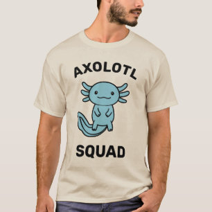 Funny cute Axolotl Squad custom editable pink T-Shirt