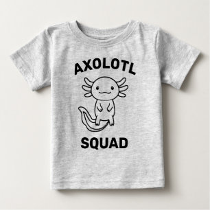 Funny cute Axolotl Squad Party editable blue pink Baby T-Shirt